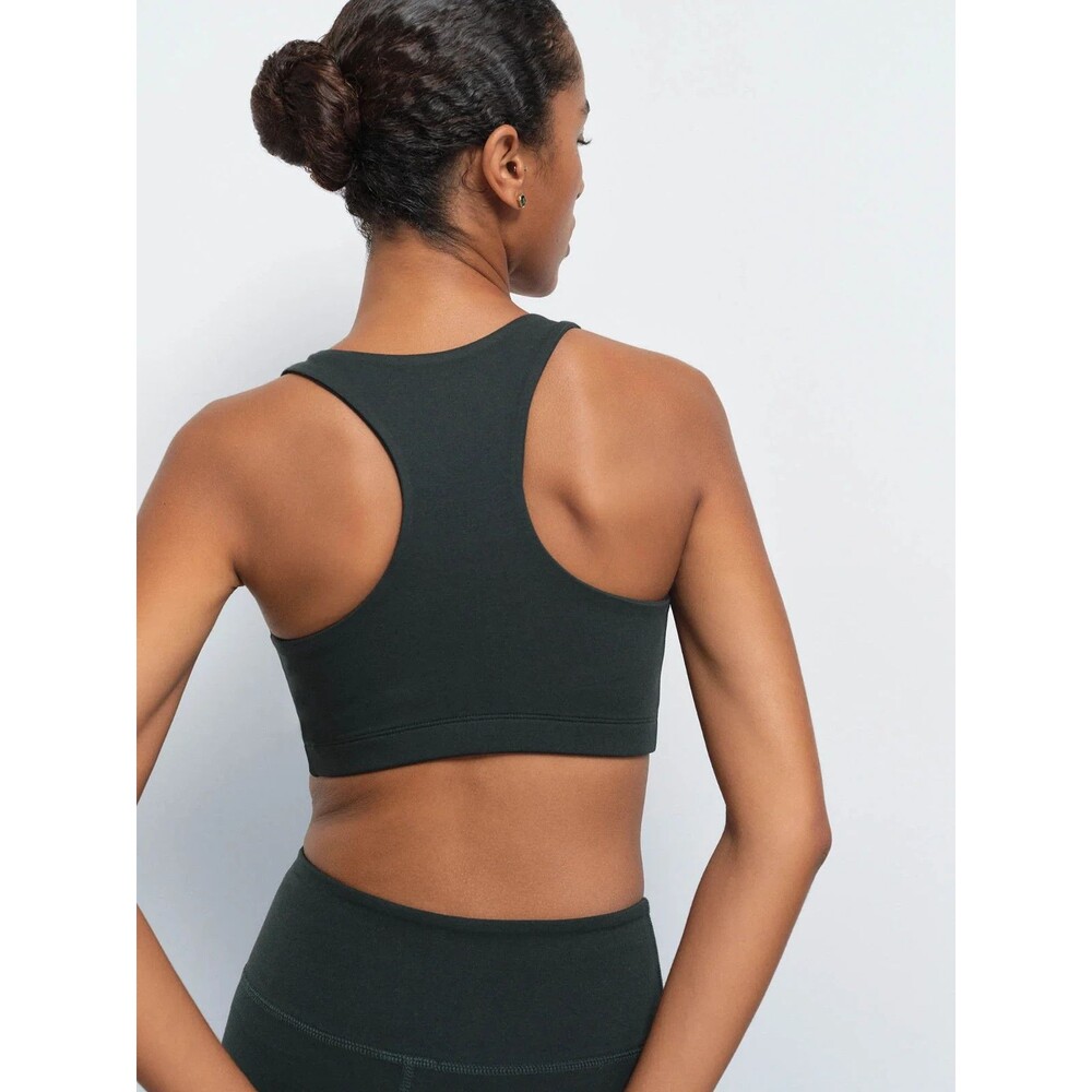 Mate the Label Women's Organic Stretch Sports Bra FOREST GREEN XS NWOT - Picture 2 of 8